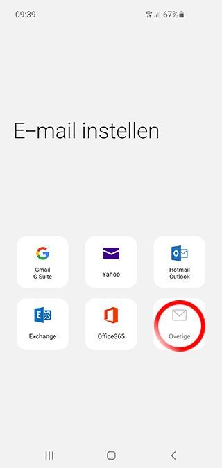 Android Mobiel Mail instellen SKV - Stap 2 Android Mobiel Mail instellen SKV - Stap 2