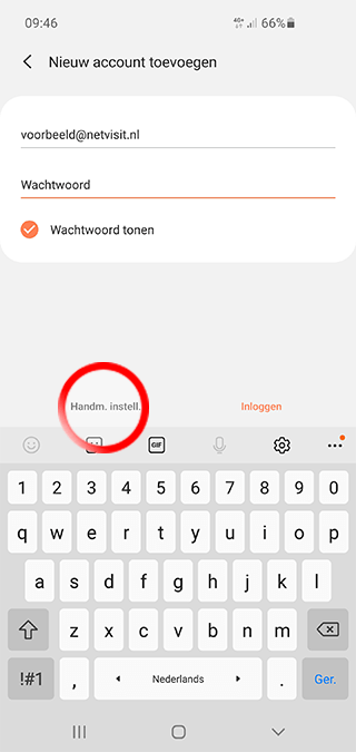 Android Mobiel Mail instellen SKV - Stap 3 Android Mobiel Mail instellen SKV - Stap 3