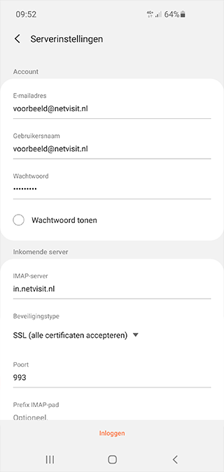 Android Tablet Mail SKV - Netvisit Stap 5 Android Tablet Mail SKV - Netvisit Stap 5
