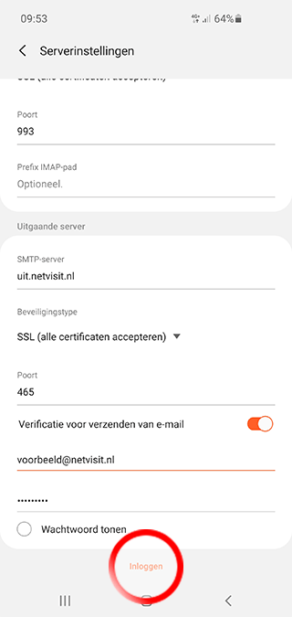 Android Tablet Mail SKV - Netvisit Stap 6 Android Tablet Mail SKV - Netvisit Stap 6