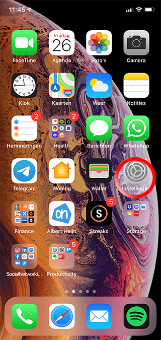 Email instellen iphone SKV - Stap 1 Email instellen iphone SKV - Stap 1