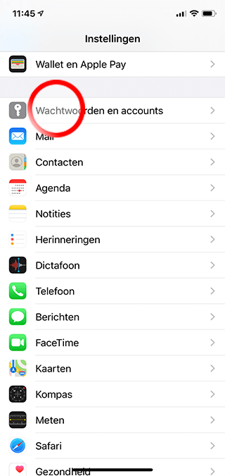 Email instellen iphone SKV - Stap 2 Email instellen iphone SKV - Stap 2