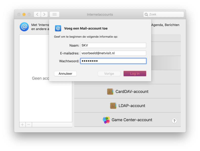 Mail instellen Apple Mail SKV stap 5 Mail instellen Apple Mail SKV stap 5