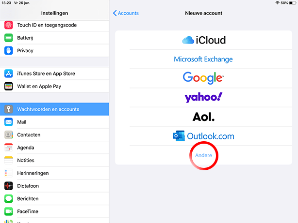 Mail instellen Ipad SKV - Stap 3 Mail instellen Ipad SKV - Stap 3
